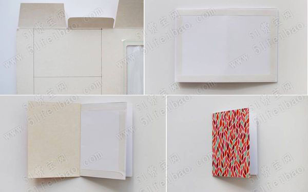 纸巾盒旧物改造成漂亮的纯手工定制记事本