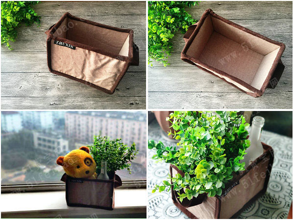 利用旧衣服修补破旧收纳筐教学