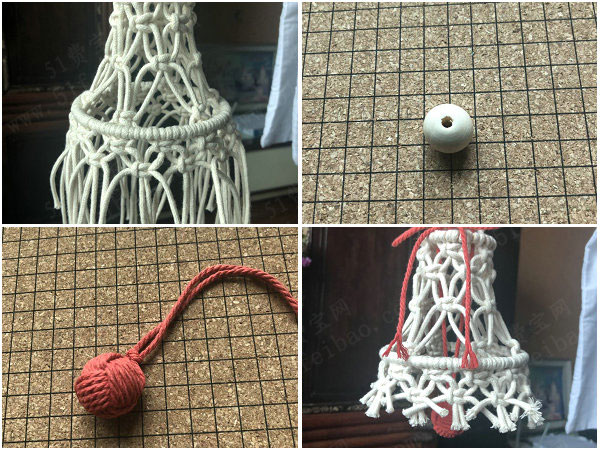 教你如何用包芯线绳编圣诞节铃铛