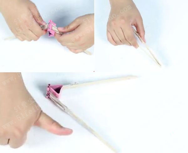 长尾夹应用创意做diy小镊子 - 废物利用手工diy小制作 - 51费宝网