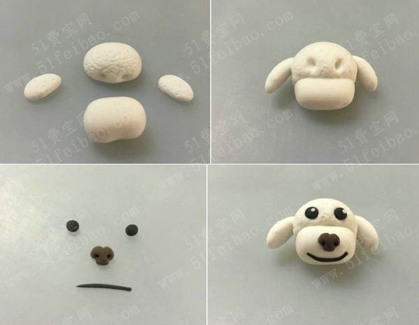 简单的入门软陶小狗狗作品