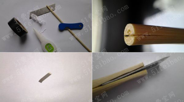 废旧筷子diy业余手工会用到的自制刻刀