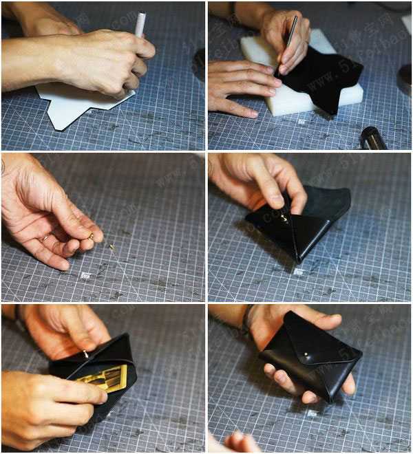 自制简约植鞣革名片盒