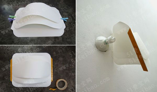 用白纸就能DIY的有层次感简洁壁灯灯罩