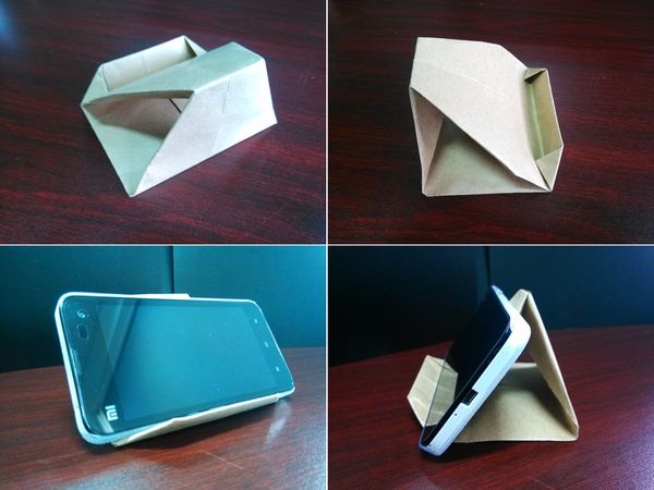 使用废弃A4纸diy小米手机支架