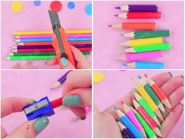 做diy可爱的铅笔头首饰(耳钉,戒指和发夹) - 废物利用手工diy小制作
