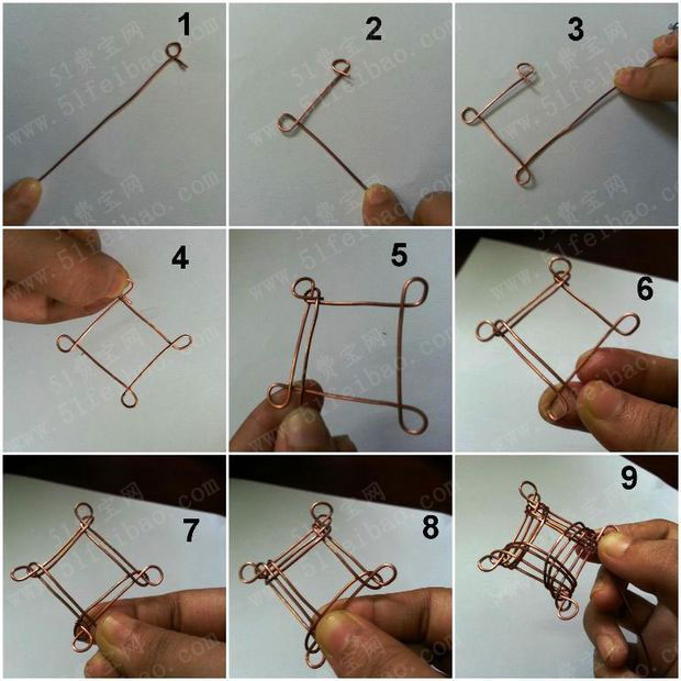 金属丝编织入门小制作九个小挂件基础教程