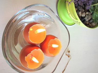 利用鸡蛋壳怎么做个性生日蜡烛小灯