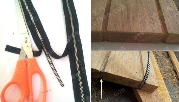 怎么diy带有拉链装饰条的自制木板挂衣钩