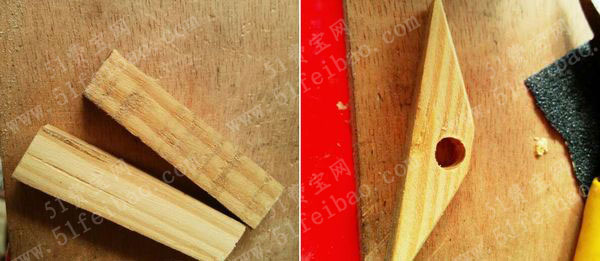 废木板旧竹筷巧妙变身手推板车图解做法