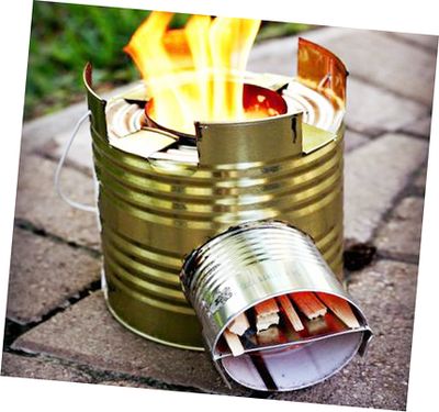 废铁罐废旧改造做户外柴火炉子的方法