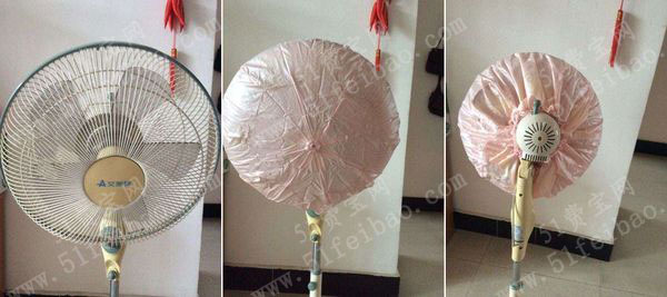 废雨伞利用改造做电风扇罩子