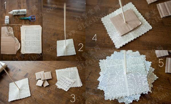 废纸废物利用变身桌面圣诞树制作教程