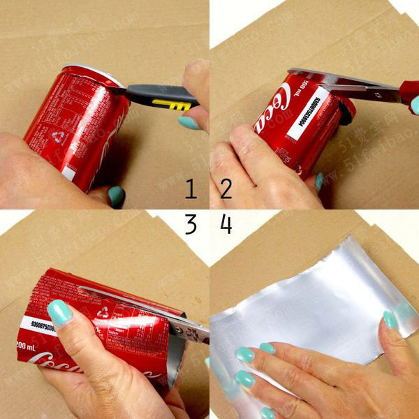 变废成宝 diy易拉罐彩雕挂件教程 - 废物利用手工diy小制作 - 51费宝