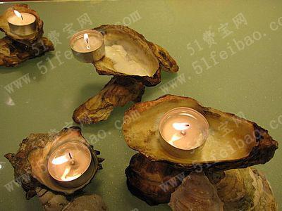 生蚝壳的作用：利用生蚝壳做diy个性蜡烛/烛台