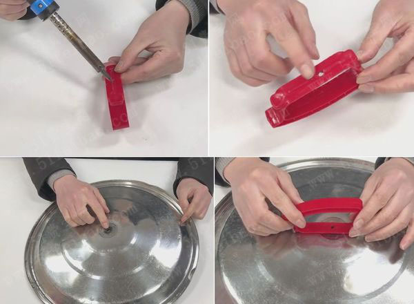 不花钱自制塑料替补锅盖拎手 - 废物利用手工diy小制作 - 51费宝网