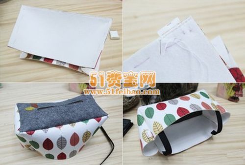 新年手缝布艺纸巾盒制作方法