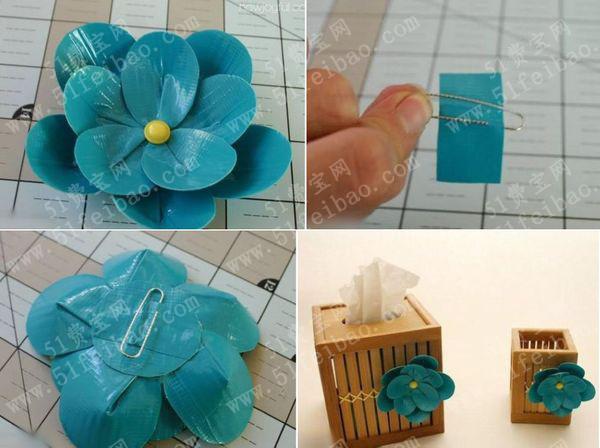 如何利用绝缘胶布做花朵装饰件
