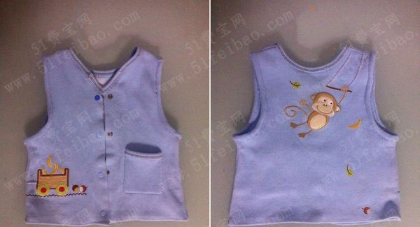 宝宝旧衣服改造小马甲服制作教程