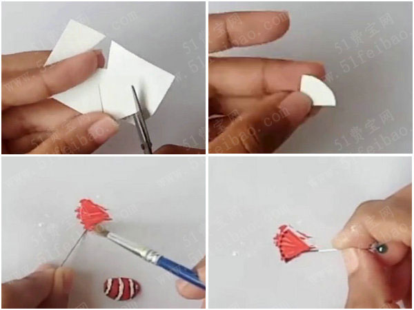 开心果壳diy儿童小鱼画幼儿园作品