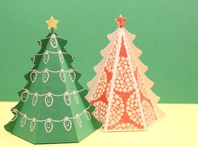 怎么做唯美系的卡纸圣诞树