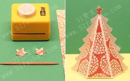 怎么做唯美系的卡纸圣诞树
