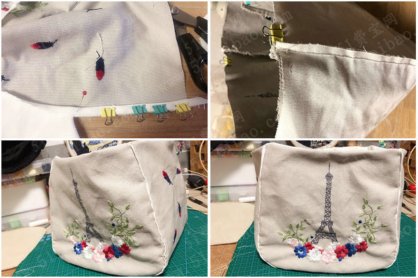 布艺手工作品diy大容量小清新布袋