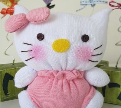 儿童袜子制作Hello Kitty袜子娃娃