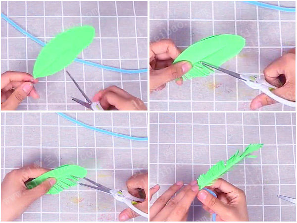 纸艺diy逼真人造羽毛笔制作做法