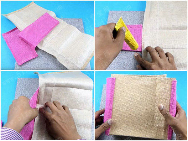 环保袋制作自制麻布手提袋