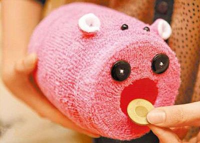 新年动手做开运袜子娃娃小猪钱罐