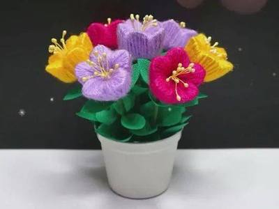 废物利用手工花卉,diy塑料瓶盖花图解