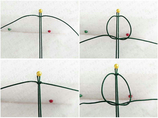 简单的平结编绳手工diy平结四叶草手链图解