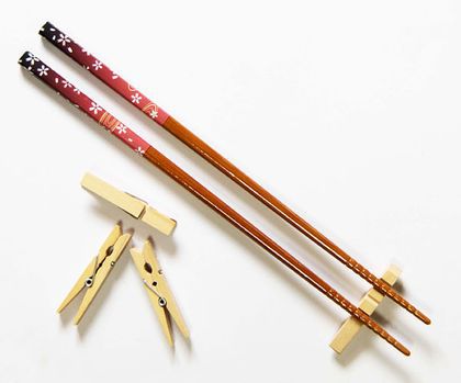 筷托DIY，如何利用晾衣夹做传统筷子托