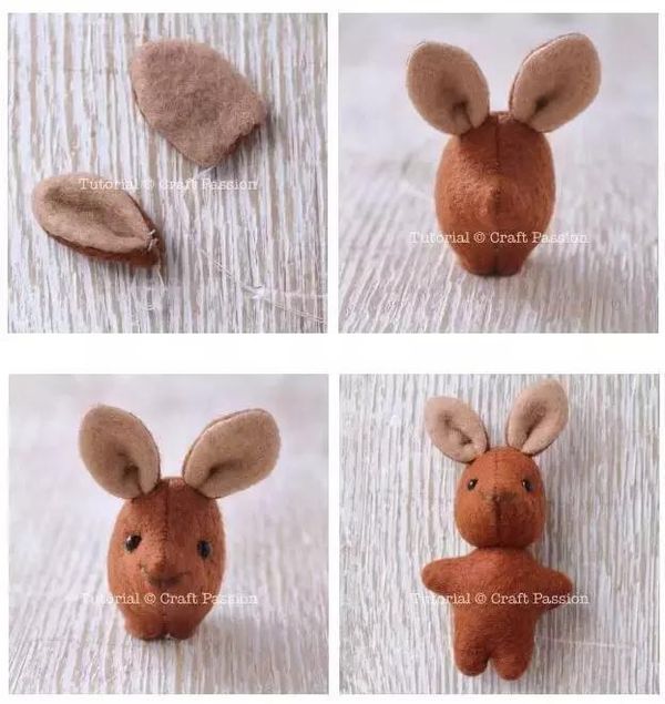 旧袜子diy母子袋鼠布偶娃娃 - 废物利用手工diy小制作 - 51费宝网