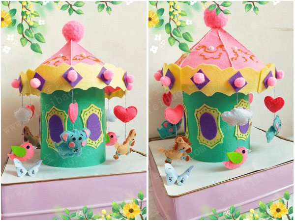 奶粉罐diy梦幻旋转木马制作教程