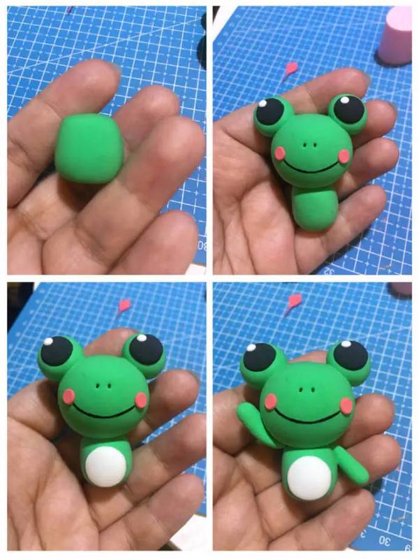 diy粘土小青蛙可爱的超轻粘土做青蛙教程