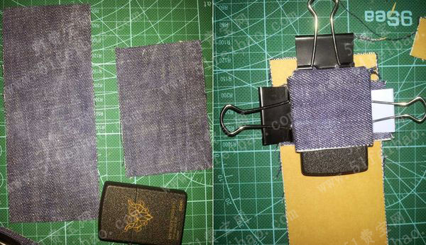 牛仔裤布料制作zippo打火机套套教程