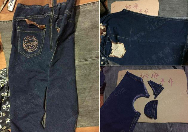 儿童旧裤子用来制作diy抗寒狗衣服
