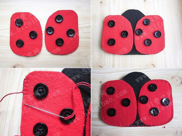 新年作品不织布七星瓢虫软性手机套