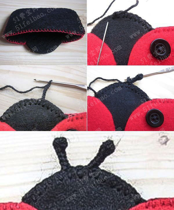 新年作品不织布七星瓢虫软性手机套