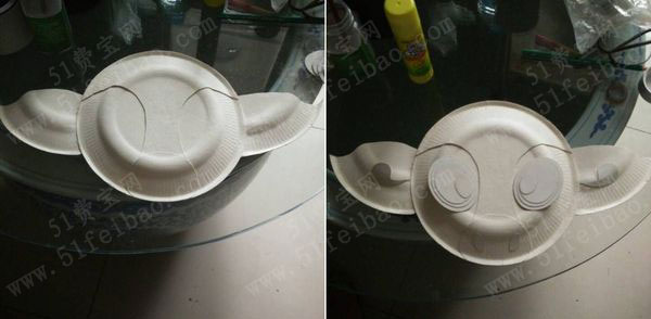 纸餐盘diy彩绘牛头化妆面具