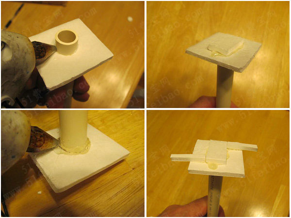 泡沫板手工diy竹蜻蜓玩具的方法 - 废物利用手工diy小制作 - 51费宝网