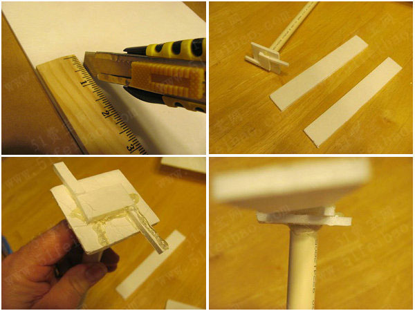 泡沫板手工diy竹蜻蜓玩具的方法