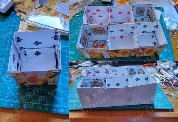 怎样使用扑克牌做一个简易的收纳盒
