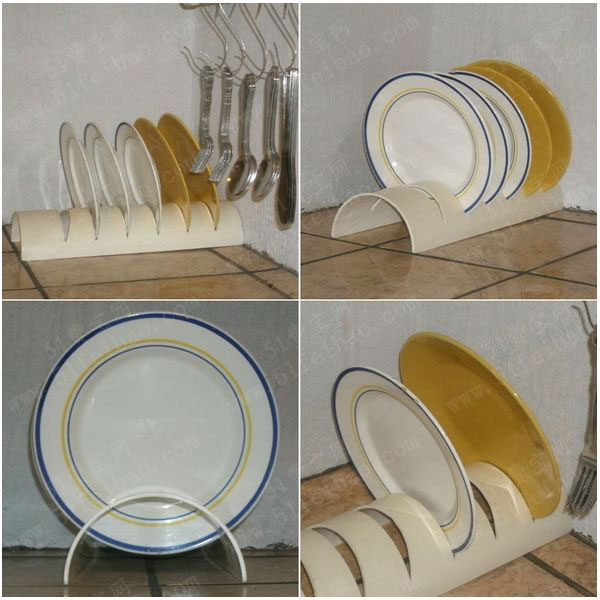 利用pvc管做一个碟子沥水器 - 废物利用手工diy小制作 - 51费宝网