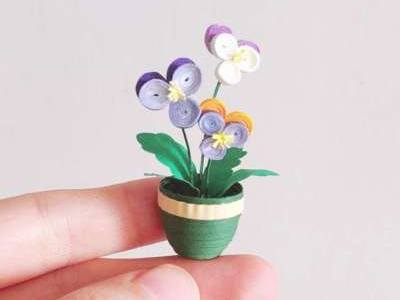 diy衍纸百合花盆栽手工纸艺,diy衍纸蒲公英盆栽手工纸艺教程,彩色卡纸