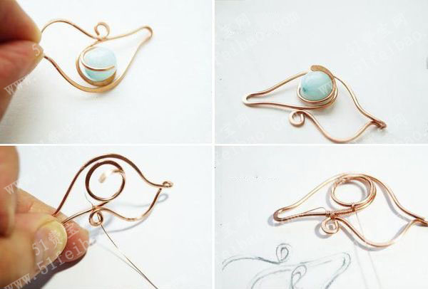 精致的金属线编织小鸟吊坠 - 51费宝网_废物利用小制作,旧物改造教程