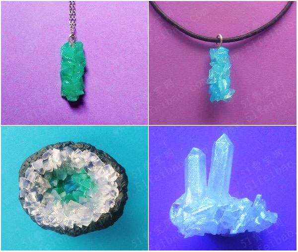 使用热熔胶diy人工水晶石