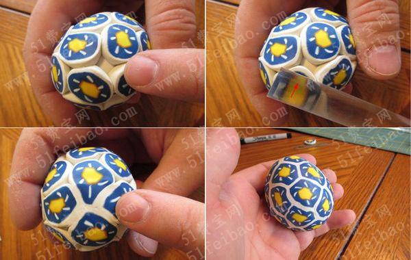 使用软陶手工制作复活色彩缤纷节彩蛋教程